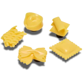 Set de 5 brelocuri Jibbitz cu paste realiste