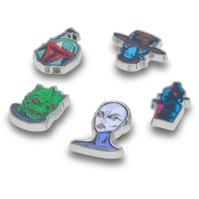 Set de 5 brelocuri Jibbitz cu personaje din Star Wars