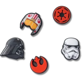 Set de 5 brelocuri Jibbitz cu simboluri Star Wars
