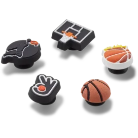 Set de 5 brelocuri Jibbitz cu tema echipei de baschet