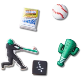 Set de 5 brelocuri Jibbitz™ cu tema echipei de baseball