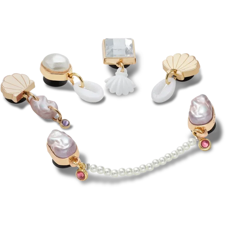 Set de 5 brelocuri Jibbitz „Elevated Pearl” Set de 5 brelocuri Jibbitz „Elevated Pearl”