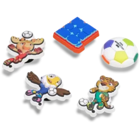 Set de 5 brelocuri Jibbitz™ „Fifa World Cup 26”