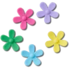 Set de 5 brelocuri Jibbitz „Flower Power”