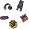 Set de 5 brelocuri Jibbitz „Level up Gamer”
