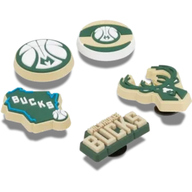 Set de 5 brelocuri Jibbitz™ NBA Milwaukee Bucks