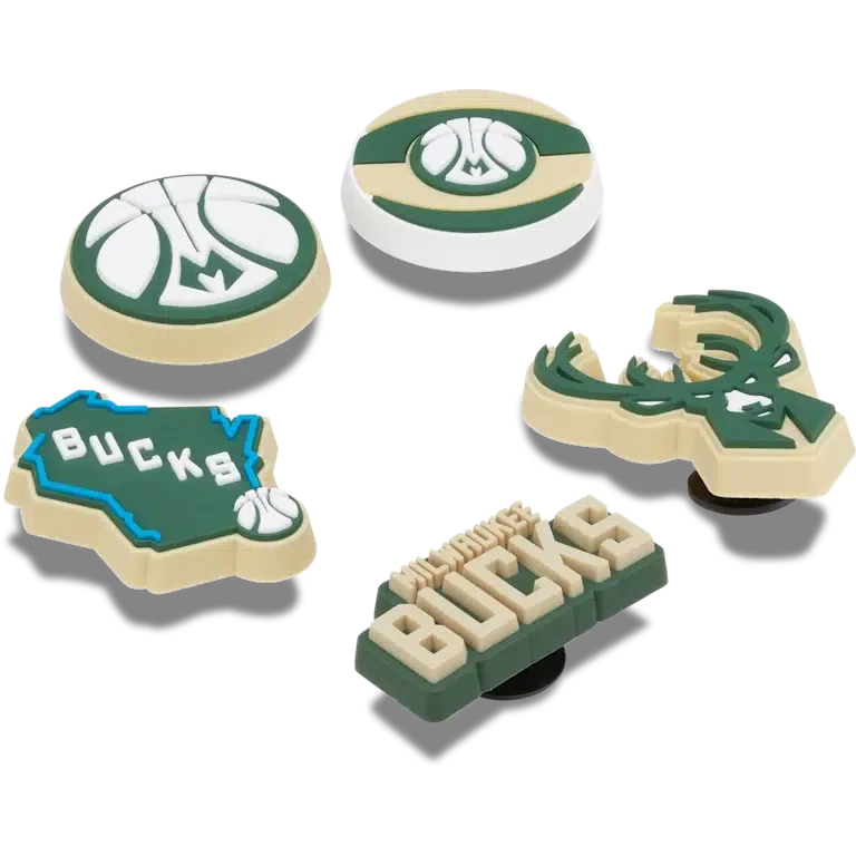 Set de 5 brelocuri Jibbitz™ NBA Milwaukee Bucks Set de 5 brelocuri Jibbitz™ NBA Milwaukee Bucks