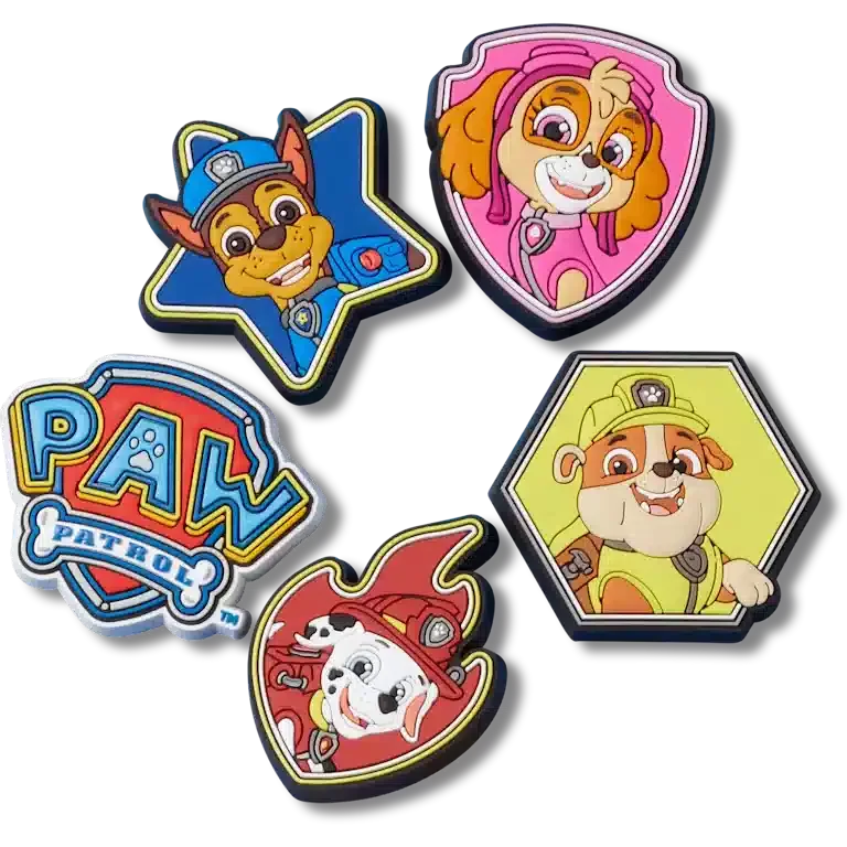 Set de 5 brelocuri Jibbitz™ Paw Patrol Set de 5 brelocuri Jibbitz™ Paw Patrol