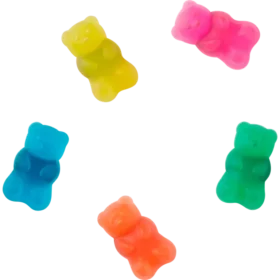 Set de 5 brelocuri Jibbitz pentru încălțăminte „Candy Bear”
