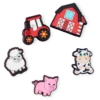 Set de 5 brelocuri Jibbitz pentru încălțăminte cu animale de fermă drăguțe Set de 5 brelocuri Jibbitz pentru încălțăminte cu animale de fermă drăguțe