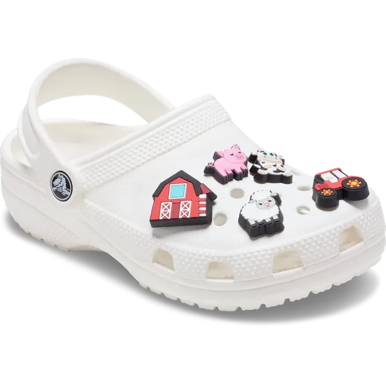 Set de 5 brelocuri Jibbitz pentru încălțăminte cu animale de fermă drăguțe Set de 5 brelocuri Jibbitz pentru încălțăminte cu animale de fermă drăguțe