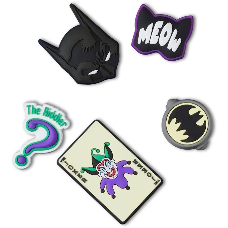 Set de 5 brelocuri Jibbitz™ pentru încălțăminte cu Batman Set de 5 brelocuri Jibbitz™ pentru încălțăminte cu Batman