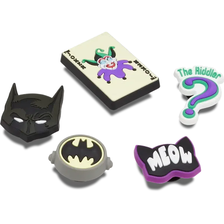 Set de 5 brelocuri Jibbitz™ pentru încălțăminte cu Batman Set de 5 brelocuri Jibbitz™ pentru încălțăminte cu Batman