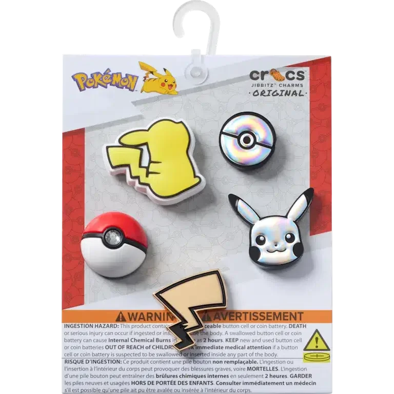 Set de 5 brelocuri Jibbitz™ pentru încălțăminte cu motiv Pokemon Set de 5 brelocuri Jibbitz™ pentru încălțăminte cu motiv Pokemon