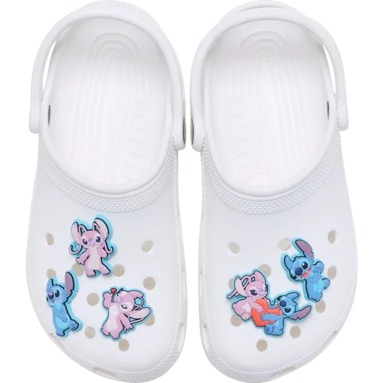 Set de 5 brelocuri Jibbitz™ pentru încălțăminte cu Stitch și Angel de la Disney Set de 5 brelocuri Jibbitz™ pentru încălțăminte cu Stitch și Angel de la Disney