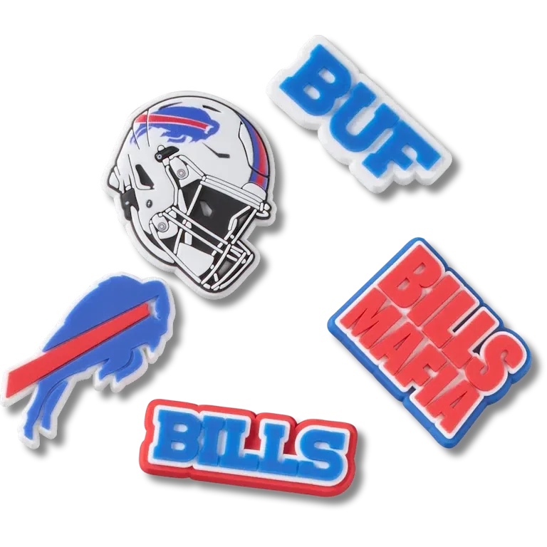 Set de 5 brelocuri Jibbitz™ pentru încălțăminte Nfl Buffalo Bills Set de 5 brelocuri Jibbitz™ pentru încălțăminte Nfl Buffalo Bills