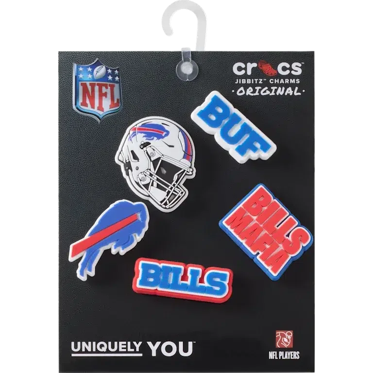 Set de 5 brelocuri Jibbitz™ pentru încălțăminte Nfl Buffalo Bills Set de 5 brelocuri Jibbitz™ pentru încălțăminte Nfl Buffalo Bills