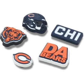 Set de 5 brelocuri Jibbitz pentru încălțăminte Nfl Chicago Bears
