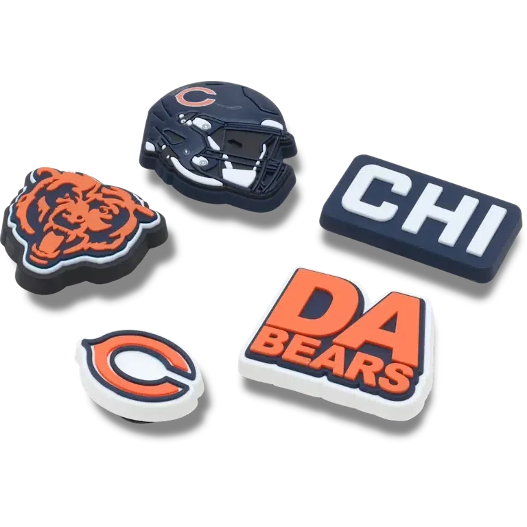 Set de 5 brelocuri Jibbitz pentru încălțăminte Nfl Chicago Bears Set de 5 brelocuri Jibbitz pentru încălțăminte Nfl Chicago Bears