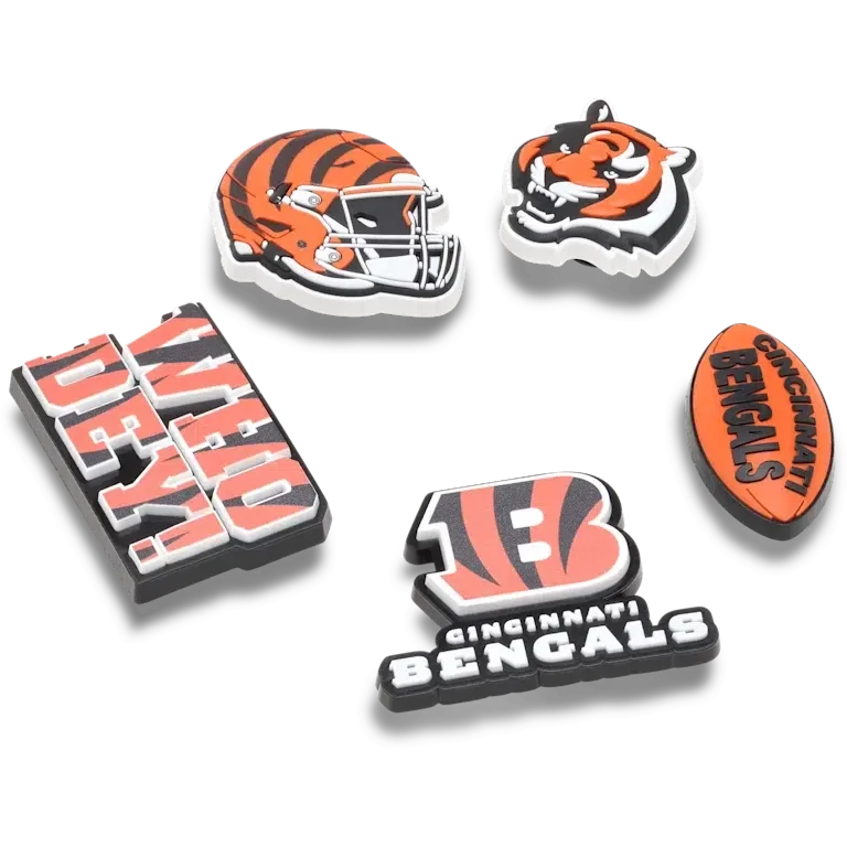 Set de 5 brelocuri Jibbitz™ pentru încălțăminte Nfl Cincinnati Bengals Set de 5 brelocuri Jibbitz™ pentru încălțăminte Nfl Cincinnati Bengals