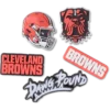 Set de 5 brelocuri Jibbitz pentru încălțăminte NFL Cleveland Browns Set de 5 brelocuri Jibbitz pentru încălțăminte NFL Cleveland Browns