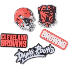 Set de 5 brelocuri Jibbitz pentru încălțăminte NFL Cleveland Browns