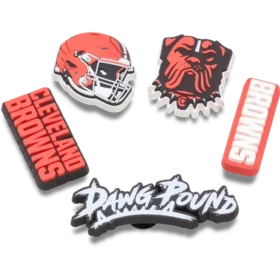 Set de 5 brelocuri Jibbitz pentru încălțăminte NFL Cleveland Browns
