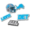 Set de 5 brelocuri Jibbitz pentru încălțăminte Nfl Detroit Lions Set de 5 brelocuri Jibbitz pentru încălțăminte Nfl Detroit Lions