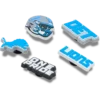 Set de 5 brelocuri Jibbitz pentru încălțăminte Nfl Detroit Lions Set de 5 brelocuri Jibbitz pentru încălțăminte Nfl Detroit Lions