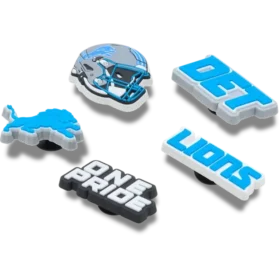 Set de 5 brelocuri Jibbitz pentru încălțăminte Nfl Detroit Lions