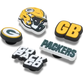 Set de 5 brelocuri Jibbitz pentru încălțăminte Nfl Green Bay Packers
