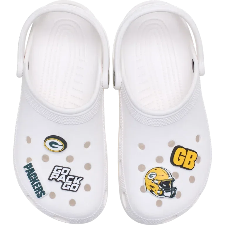 Set de 5 brelocuri Jibbitz pentru încălțăminte Nfl Green Bay Packers Set de 5 brelocuri Jibbitz pentru încălțăminte Nfl Green Bay Packers