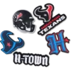 Set de 5 brelocuri Jibbitz pentru încălțăminte Nfl Houston Texans Set de 5 brelocuri Jibbitz pentru încălțăminte Nfl Houston Texans