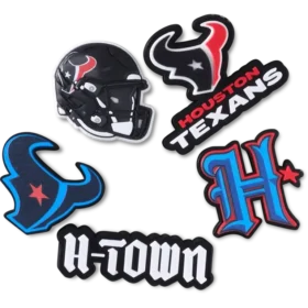 Set de 5 brelocuri Jibbitz pentru încălțăminte Nfl Houston Texans