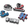 Set de 5 brelocuri Jibbitz pentru încălțăminte Nfl Houston Texans Set de 5 brelocuri Jibbitz pentru încălțăminte Nfl Houston Texans