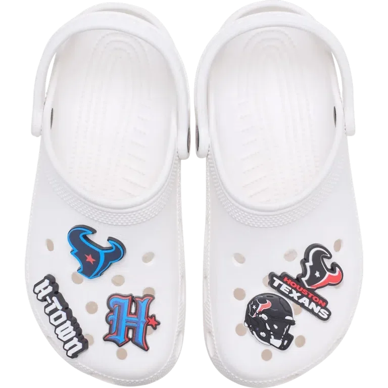 Set de 5 brelocuri Jibbitz pentru încălțăminte Nfl Houston Texans Set de 5 brelocuri Jibbitz pentru încălțăminte Nfl Houston Texans