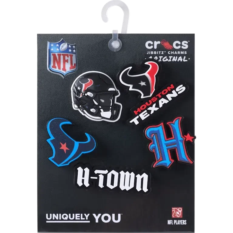 Set de 5 brelocuri Jibbitz pentru încălțăminte Nfl Houston Texans Set de 5 brelocuri Jibbitz pentru încălțăminte Nfl Houston Texans