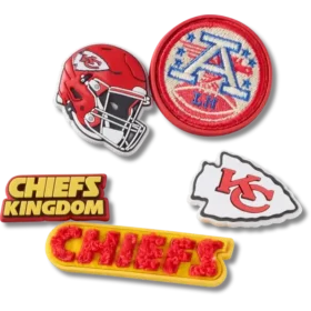 Set de 5 brelocuri Jibbitz pentru încălțăminte Nfl Kansas City Chiefs