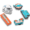 Set de 5 brelocuri Jibbitz pentru încălțăminte Nfl Miami Dolphins Set de 5 brelocuri Jibbitz pentru încălțăminte Nfl Miami Dolphins