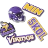 Set de 5 brelocuri Jibbitz pentru încălțăminte Nfl Minnesota Vikings Set de 5 brelocuri Jibbitz pentru încălțăminte Nfl Minnesota Vikings