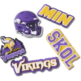 Set de 5 brelocuri Jibbitz pentru încălțăminte Nfl Minnesota Vikings