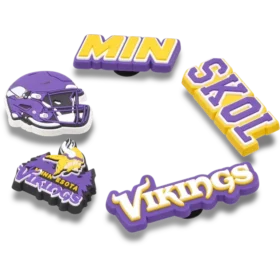 Set de 5 brelocuri Jibbitz pentru încălțăminte Nfl Minnesota Vikings