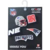 Set de 5 brelocuri Jibbitz pentru încălțăminte Nfl New England Patriots Set de 5 brelocuri Jibbitz pentru încălțăminte Nfl New England Patriots