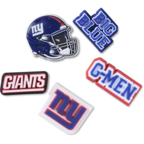 Set de 5 brelocuri Jibbitz pentru încălțăminte Nfl New York Giants