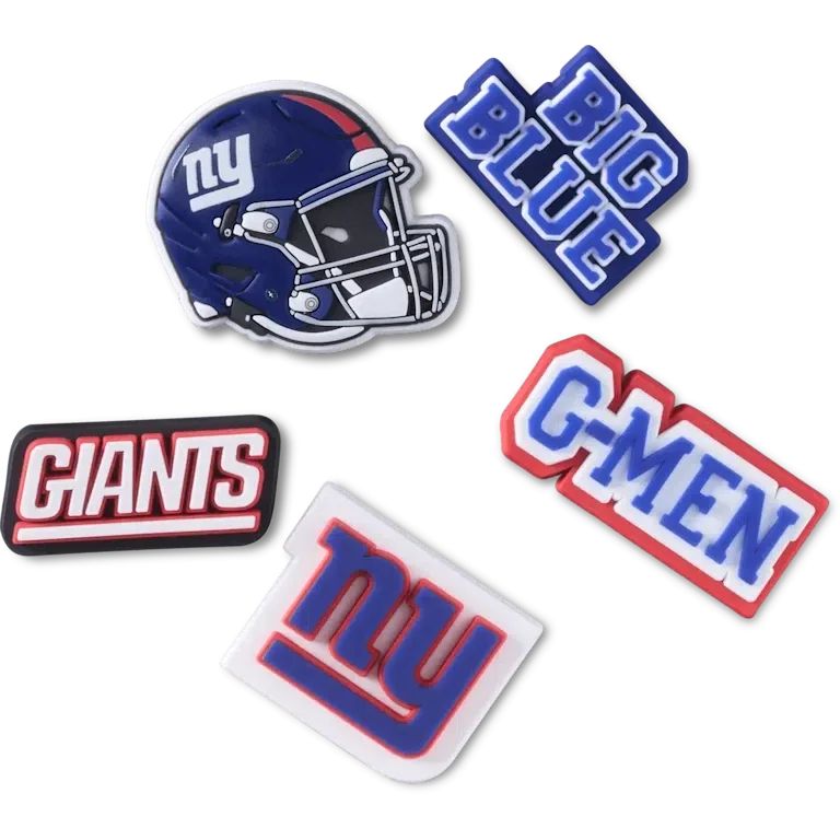 Set de 5 brelocuri Jibbitz pentru încălțăminte Nfl New York Giants Set de 5 brelocuri Jibbitz pentru încălțăminte Nfl New York Giants