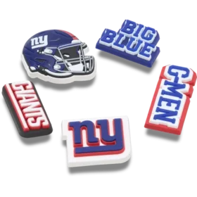 Set de 5 brelocuri Jibbitz pentru încălțăminte Nfl New York Giants