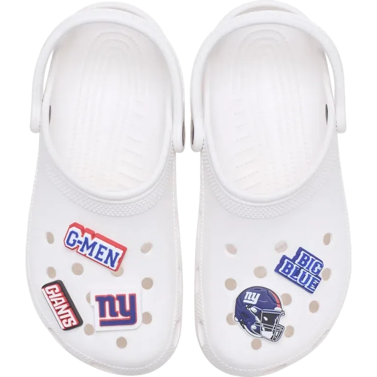Set de 5 brelocuri Jibbitz pentru încălțăminte Nfl New York Giants Set de 5 brelocuri Jibbitz pentru încălțăminte Nfl New York Giants