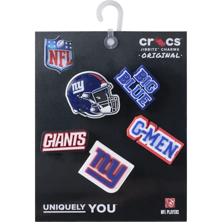 Set de 5 brelocuri Jibbitz pentru încălțăminte Nfl New York Giants Set de 5 brelocuri Jibbitz pentru încălțăminte Nfl New York Giants