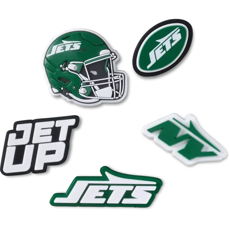 Set de 5 brelocuri Jibbitz pentru încălțăminte Nfl New York Jets Set de 5 brelocuri Jibbitz pentru încălțăminte Nfl New York Jets