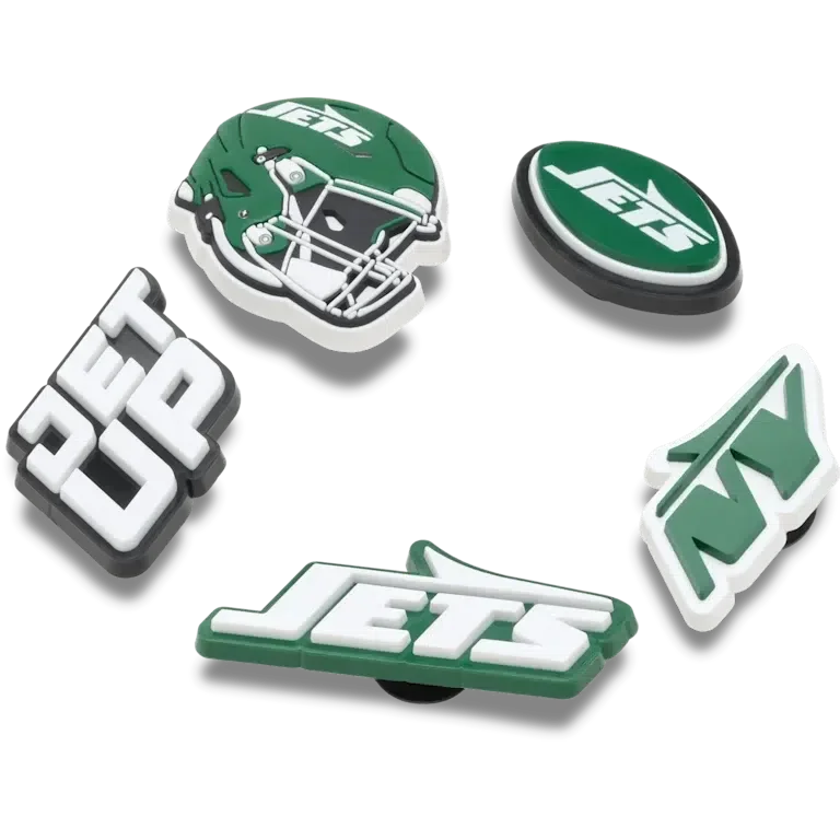 Set de 5 brelocuri Jibbitz pentru încălțăminte Nfl New York Jets Set de 5 brelocuri Jibbitz pentru încălțăminte Nfl New York Jets